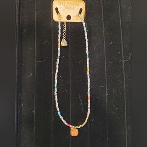 Pink Panache Gold and Multicolor Necklace With Pink Austrian Crystal NWT